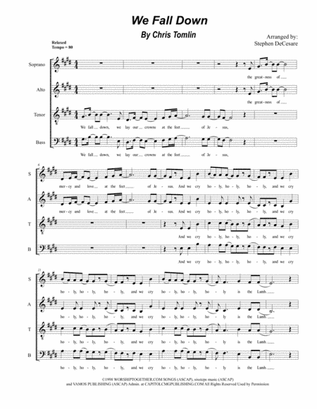 We Fall Down (arr. Stephen DeCesare)