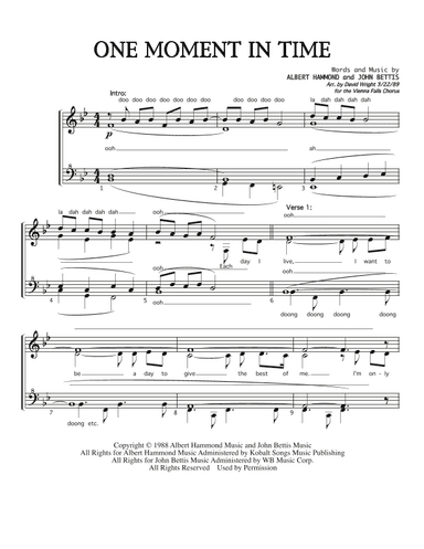 One Moment In Time (arr. David Wright)