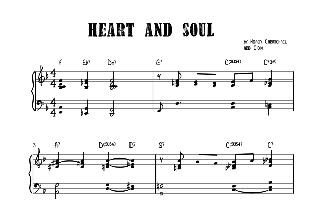 Heart And Soul (arr. Sarah Jane Cion)