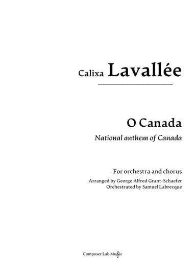 O Canada (Full score only) (arr. Composer Lab Music)