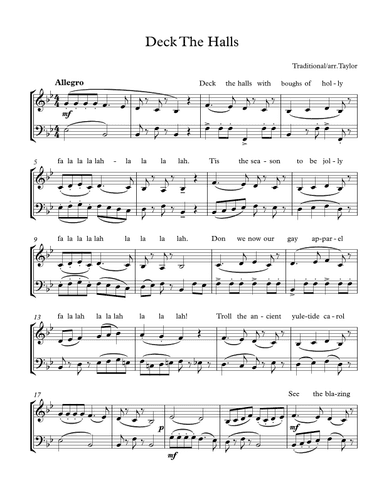 Deck The Halls (arr. Paul Taylor)