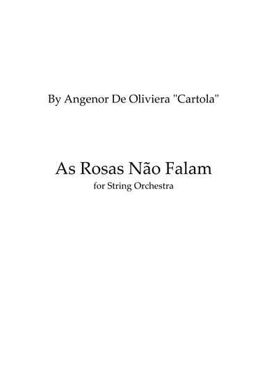 As Rosas Nao Falam (arr. Lipe Portinho)