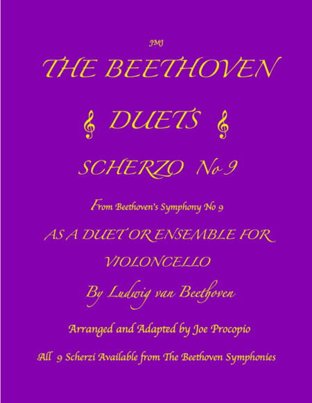 THE BEETHOVEN DUETS FOR CELLO SCHERZO NO 9 (arr. Joe Procopio)
