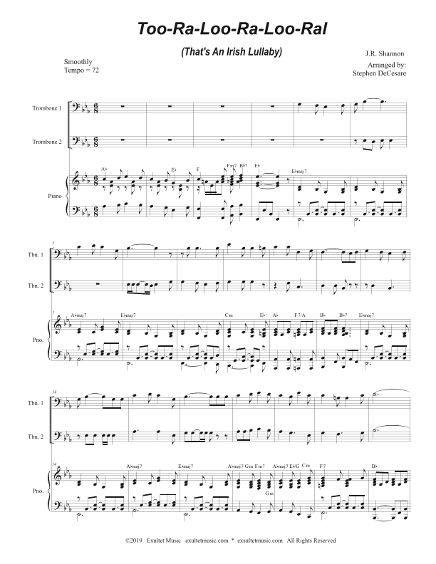 Too-Ra-Loo-Ra-Loo-Ral (That's an Irish Lullaby) (Trombone Duet) (arr. Stephen DeCesare)