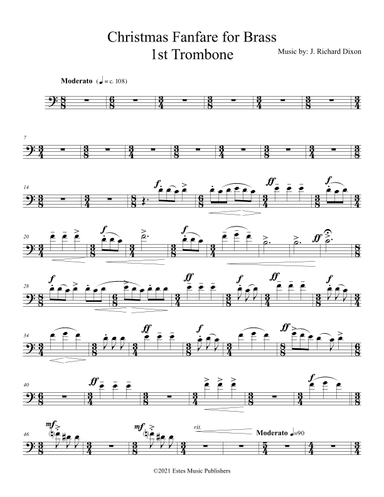 Christmas Fanfare for Brass-1st trombone