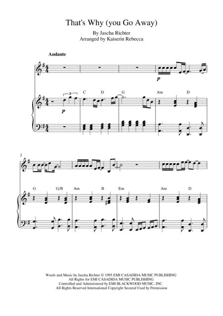 That's Why (you Go Away) (arr. Kaiserin Rebecca)