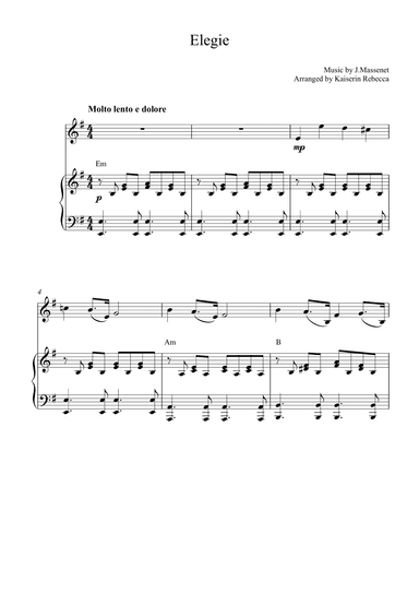 Elegie (arr. Kaiserin Rebecca)
