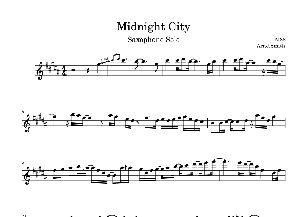 Midnight City (arr. Jasmine Smith)