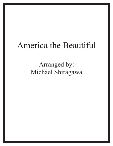 America the Beautiful - Violin solo (arr. Michael Shiragawa)