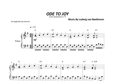 Ode To Joy (arr. Joe Securis)