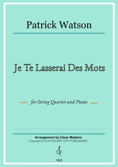 Je Te Laisserai Des Mots (arr. César Madeira)