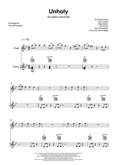 Unholy (arr. Samuel Sequeira)