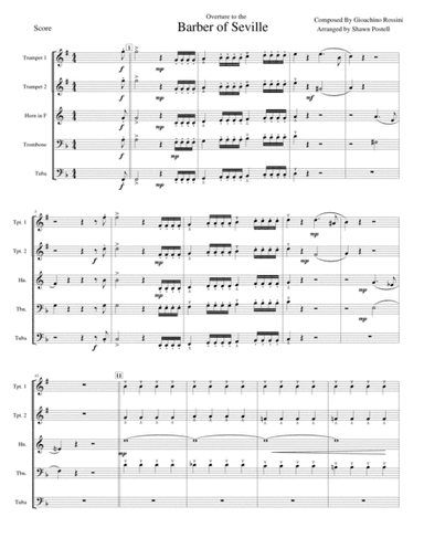 Overture to the Barber of Seville (arr. Shawn Postell)