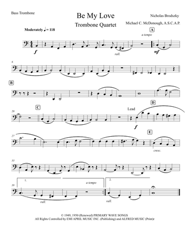Be My Love (arr. Michael C. McDonough, A.S.C.A.P)
