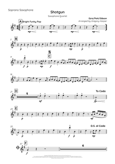 Shotgun (arr. Gregory John Harper)