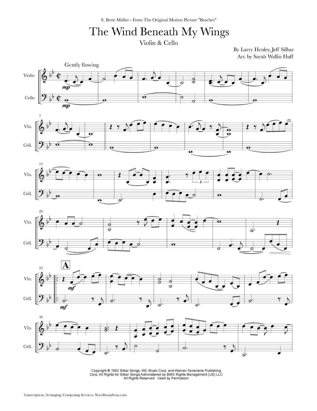 The Wind Beneath My Wings (arr. Sarah Wallin-Huff)