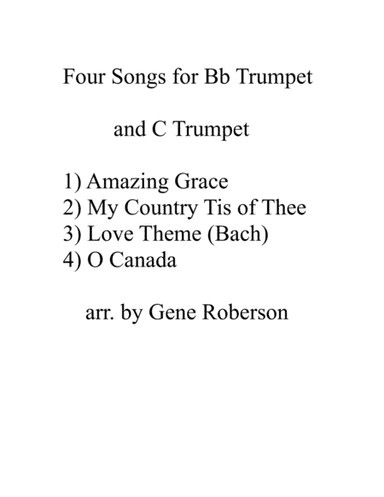 Four Songs for Bb and C Trumpet (arr. Gene Roberson)