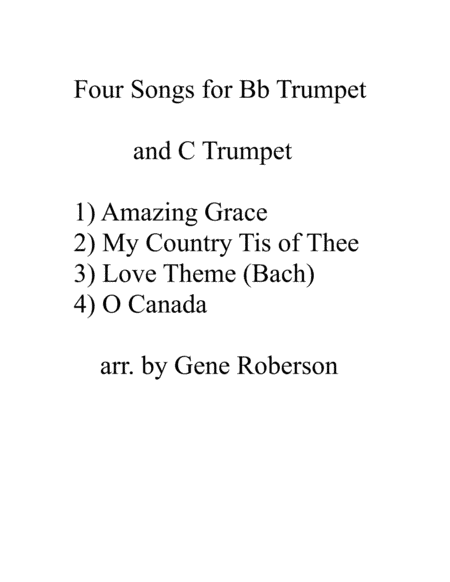 Four Songs for Bb and C Trumpet (arr. Gene Roberson)