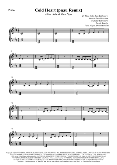 Cold Heart (pnau Remix) (arr. Wesley S. SIlva)
