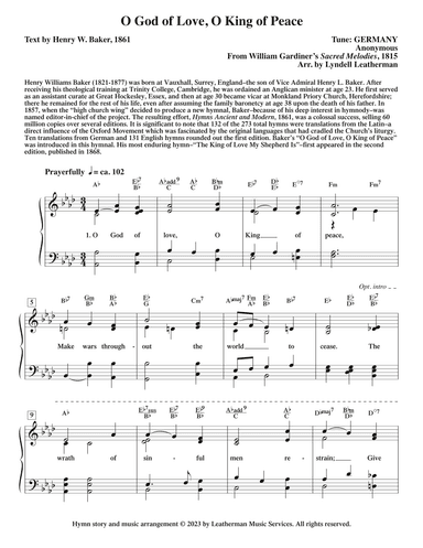 O God of Love, O King of Peace (arr. Lyndell Leatherman)