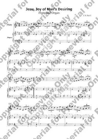 Jesu, Joy of Man's Desiring - Flute and Organ (arr. L. Müller)