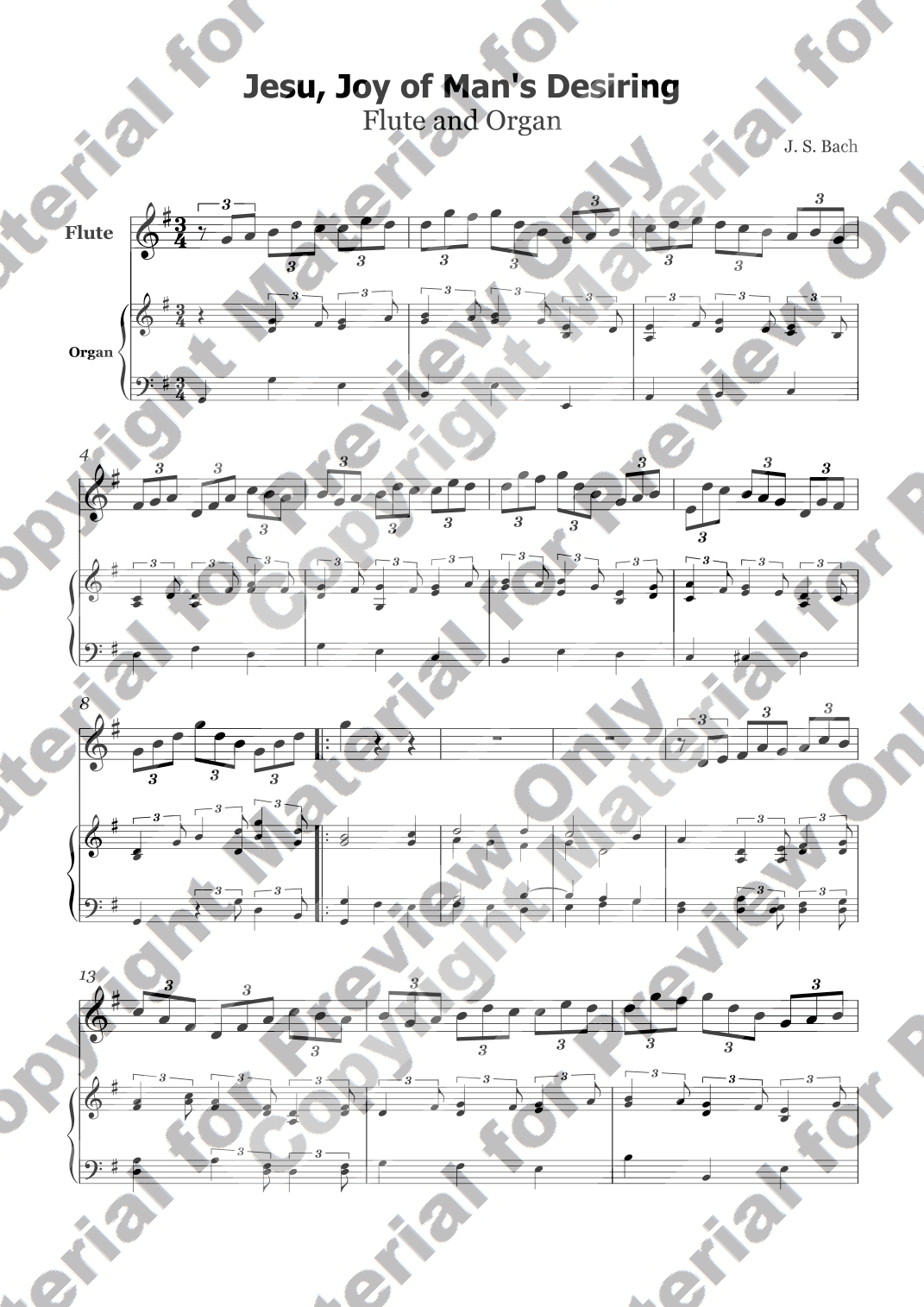 Jesu, Joy of Man's Desiring - Flute and Organ (arr. L. Müller)