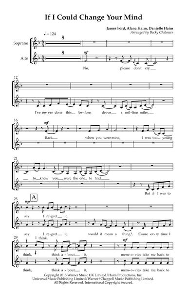 If I Could Change Your Mind (arr. Becky Chalmers)
