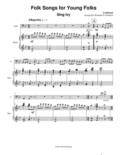 Folk Songs for Young Folks, Vol. 1 - bassoon and piano (arr. Kenneth D. Friedrich)