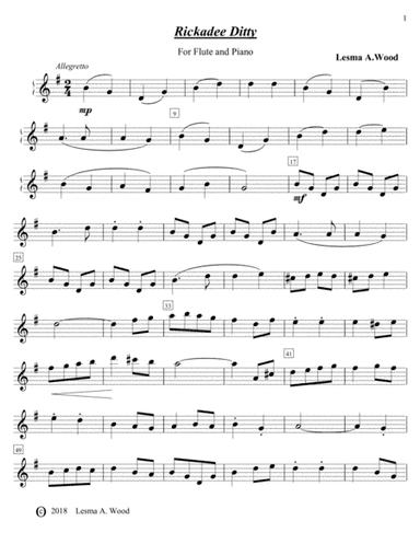 Rickadee Ditty (for flute)