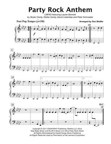 Party Rock Anthem (arr. Ron Sheffer)