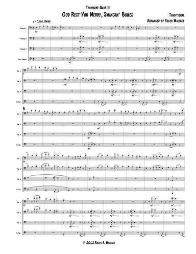 God Rest You Merry, Gentlemen (Low Brass Quartet) (arr. Roger Wallace)