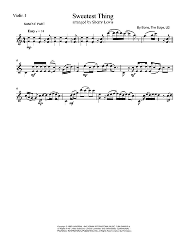 Sweetest Thing (arr. Sherry Lewis)