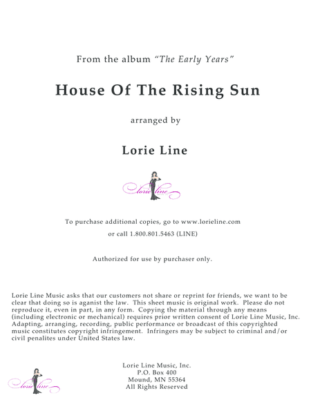 House Of The Rising Sun (arr. Lorie Line)