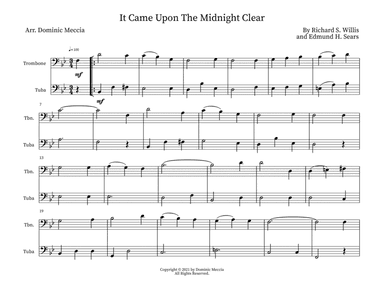 It Came Upon The Midnight Clear- Trombone and Tuba Duet (arr. Dominic Meccia)