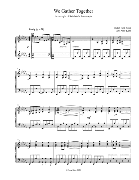We Gather Together (arr. Amy Kent)
