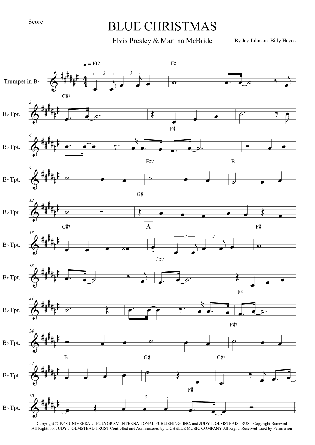 Blue Christmas (arr. Leo Silva)