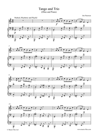 Tango and Trio (for Oboe and Piano)