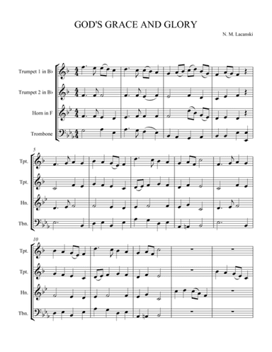 God's Grace and Glory (arr. theupperstaff.com)