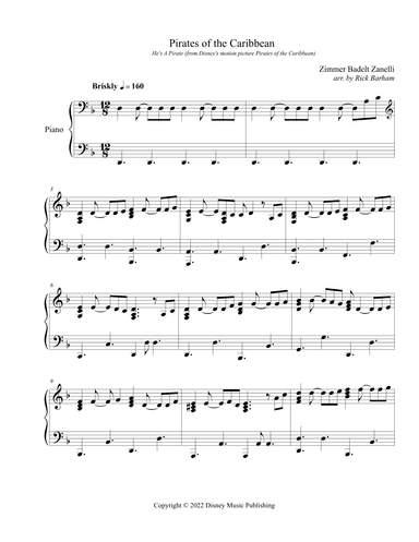 He's A Pirate (arr. Rick Barham)