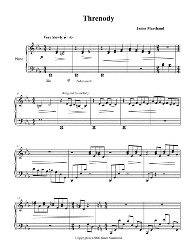 Threnody, for the left hand alone
