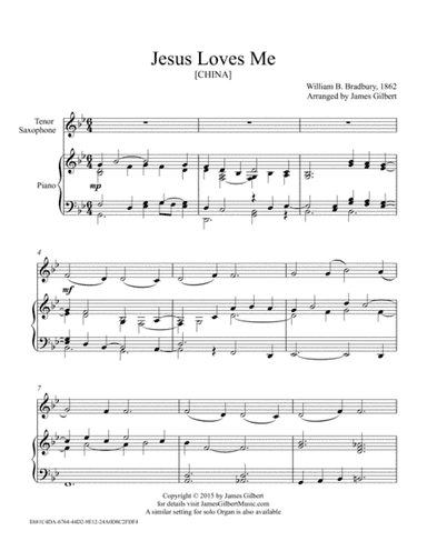 Jesus Loves Me (arr. James Gilbert)
