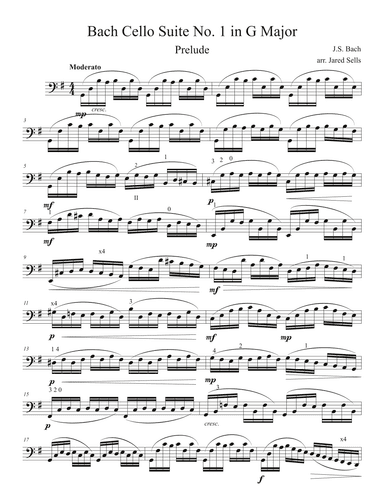 Bach Cello Suite No. 1 in G Major: i. Prelude (arr. Jared Sells)