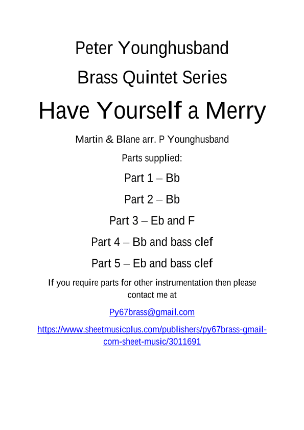 Have Yourself A Merry Little Christmas (arr. Peter Younghusband)