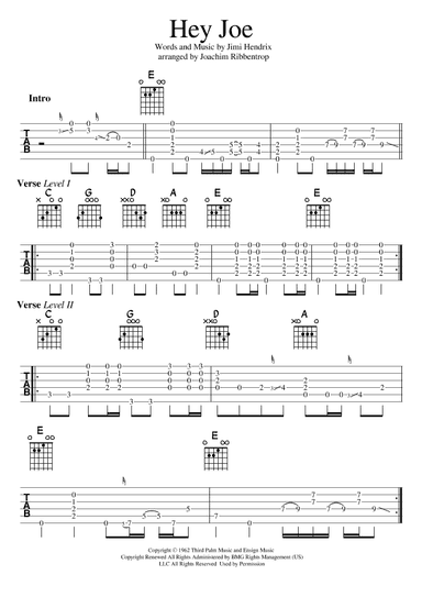 Hey Joe (arr. Joachim Ribbentrop)