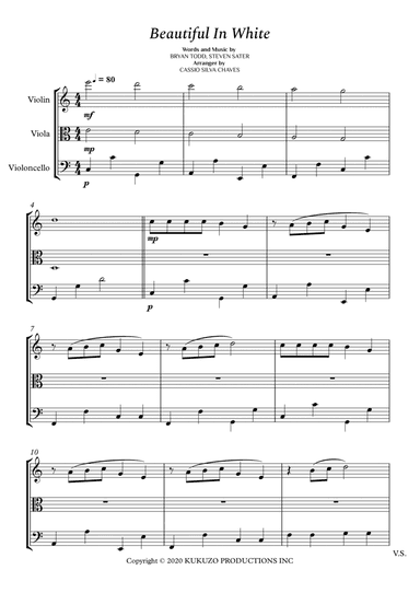 Beautiful In White (arr. Cássio Silva Chaves)