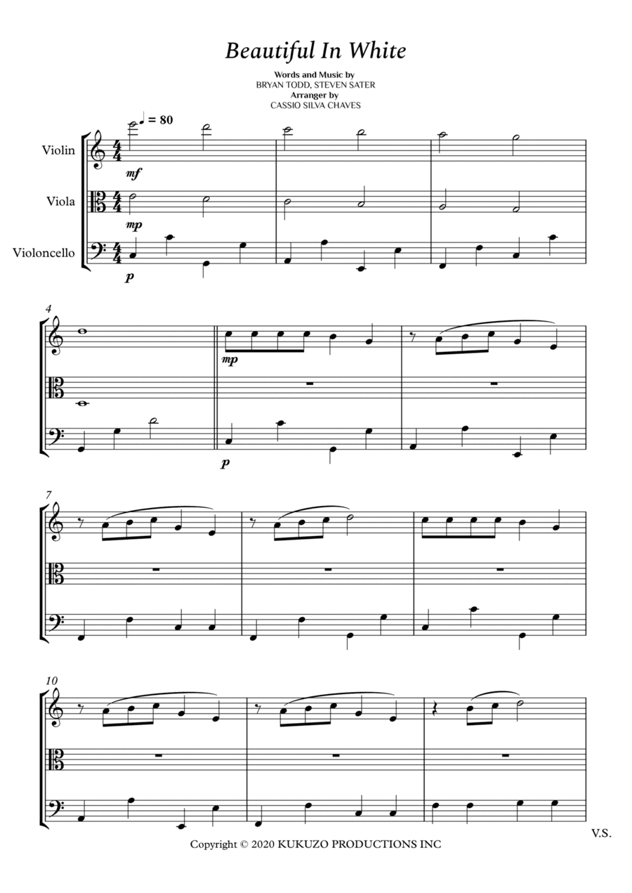 Beautiful In White (arr. Cássio Silva Chaves)