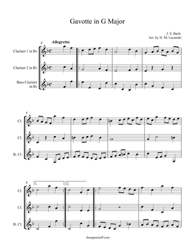 Gavotte in G (arr. Nick Lacanski)