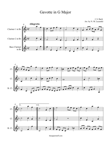 Gavotte in G (arr. Nick Lacanski)