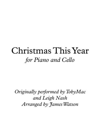 Christmas This Year (arr. James Watson)
