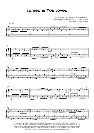 Someone You Loved (arr. Gabriel Melo)